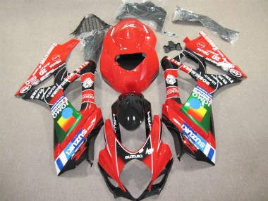 Rot Schwarz 2007-2008 Suzuki GSXR 1000 Motorrad Verkleidungen