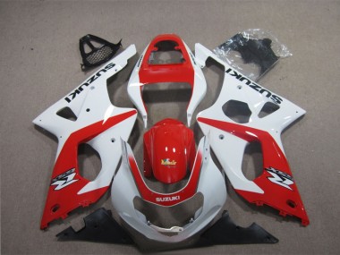 Rot Weiß 2003-2004 Suzuki GSXR 1000 Motorrad Verkleidung