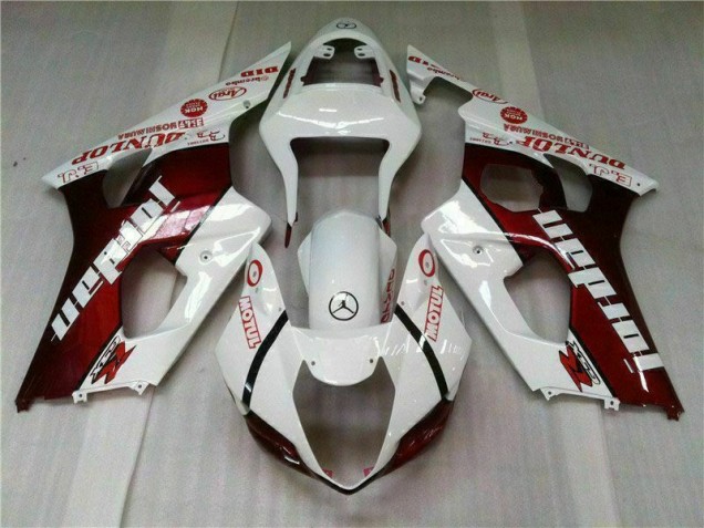 Rot Weiß 2003-2004 Suzuki GSXR 1000 Motorrad Verkleidungen Rot Weiß 2003-2004 Suzuki GSXR 1000 Motorrad Verkleidungen
