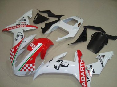 Rot Weiß Flag 2002-2003 Yamaha YZF R1 Motorrad Verkleidung