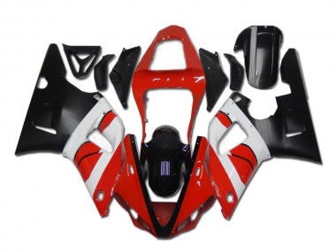 Rot Weiß Schwarz 2000-2001 Yamaha YZF R1 Motorrad Verkleidung