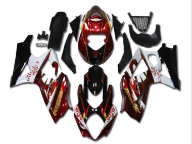 Rot Weiß Schwarz 2007-2008 Suzuki GSXR 1000 Motorrad Verkleidung