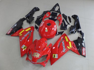 Rot und Schwarz 2006-2011 Aprilia RS125 Motorrad Verkleidung