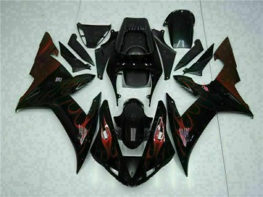 Schwarz 2002-2003 Yamaha YZF R1 Motorrad Vollverkleidung & Plastik