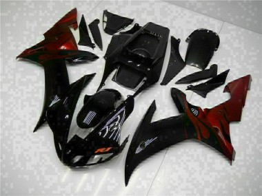 Schwarz 2002-2003 Yamaha YZF R1 Motorradverkleidung Plastik Kits
