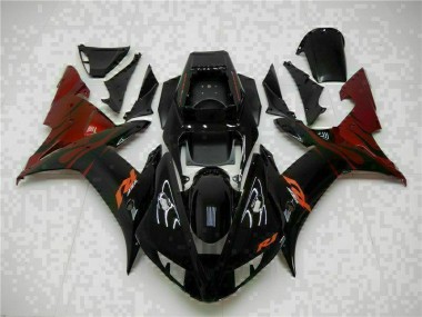 Schwarz 2002-2003 Yamaha YZF R1 Verkleidung
