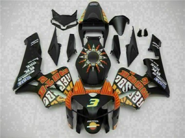 Schwarz 2005-2006 Honda CBR600RR Verkleidung