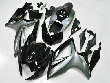 Schwarz 2006-2007 Suzuki GSXR 600/750 Motorrad Vollverkleidung