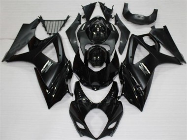 Schwarz 2007-2008 Suzuki GSXR 1000 Motorrad Verkleidung Komplett Sets
