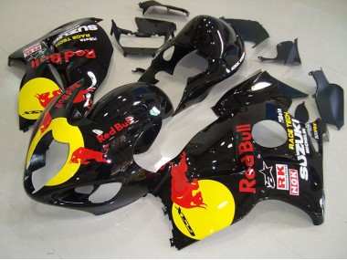 Schwarz Gelb Rot Bull 1996-2007 Suzuki GSXR 1300 Hayabusa Motorrad Verkleidung