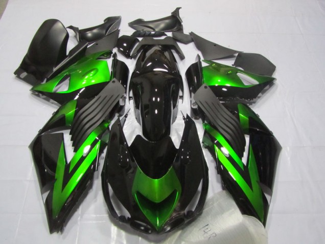 Schwarz Grün 2006-2011 Kawasaki ZX14R ZZR1400 Motorrad Verkleidung Schwarz Grün 2006-2011 Kawasaki ZX14R ZZR1400 Motorrad Verkleidung