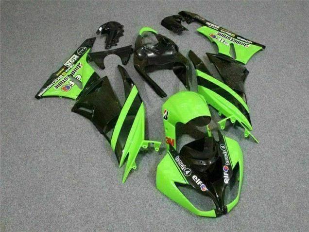 Schwarz Grün 3M Touch4 2009-2012 Kawasaki ZX6R Motorrad Verkleidung Schwarz Grün 3M Touch4 2009-2012 Kawasaki ZX6R Motorrad Verkleidung