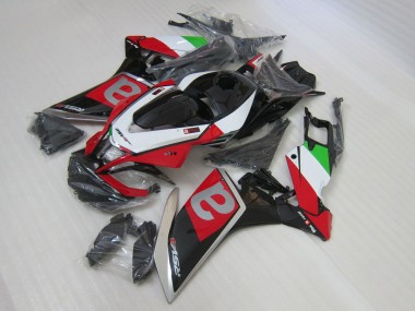 Schwarz Rot 2009-2015 Aprilia RSV4 Motorrad Vollverkleidung