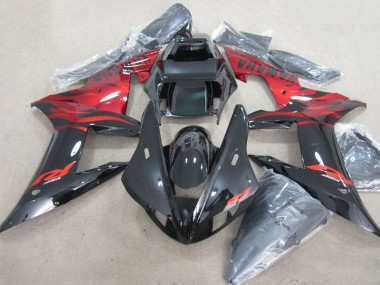 Schwarz Rot Aufkleber 2002-2003 Yamaha YZF R1 Motorrad Verkleidung