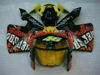 Schwarz Rot Gelb 46 2005-2006 Honda CBR600RR Motorrad Verkleidung