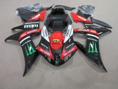 Schwarz Rot Motul 2002-2003 Yamaha YZF R1 Motorrad Verkleidung