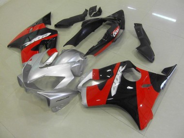 Schwarz Rot Silber 2004-2007 Honda CBR600 F4i Motorrad Verkleidung