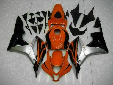 Schwarz Rot Silber 2007-2008 Honda CBR600RR Motorrad Verkleidung