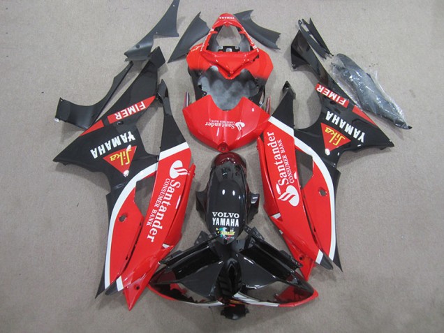 Schwarz Rot Weiß SantUnder 2008-2016 Yamaha YZF R6 Motorrad Verkleidung
