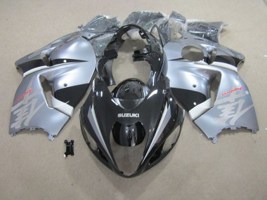Schwarz Silber 1996-2007 Suzuki GSXR 1300 Hayabusa Motorrad Verkleidung