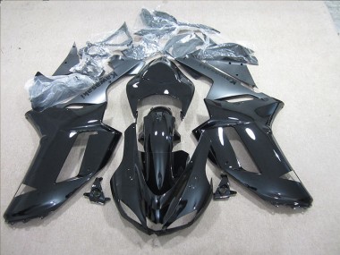 Schwarz Silber 2007-2008 Kawasaki ZX6R Motorrad Verkleidung