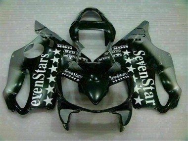 Schwarz Silber SevenStarss 2001-2003 Honda CBR600 F4i Motorrad Verkleidung