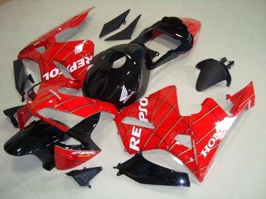 Schwarz Spider Man Repsol 2003-2004 Honda CBR600RR Motorrad Verkleidung