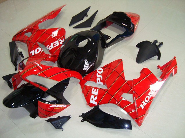 Schwarz Spider Man Repsol 2003-2004 Honda CBR600RR Motorrad Verkleidung Schwarz Spider Man Repsol 2003-2004 Honda CBR600RR Motorrad Verkleidung