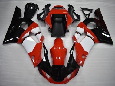 Schwarz Weiß 1998-2002 Yamaha YZF R6 Motorrad Verkleidung
