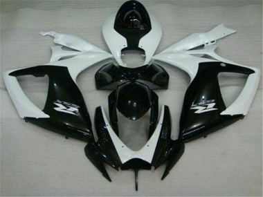Schwarz Weiß 2006-2007 Suzuki GSXR 600/750 Motorrad Verkleidung