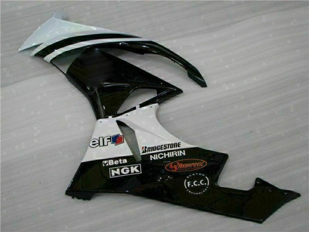 Schwarz Weiß 3M Touch4 2009-2012 Kawasaki ZX6R Motorrad Verkleidung Schwarz Weiß 3M Touch4 2009-2012 Kawasaki ZX6R Motorrad Verkleidung