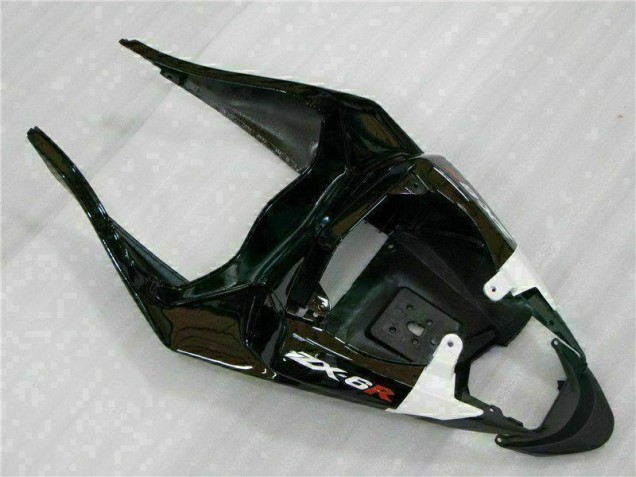 Schwarz Weiß 3M Touch4 2009-2012 Kawasaki ZX6R Motorrad Verkleidung Schwarz Weiß 3M Touch4 2009-2012 Kawasaki ZX6R Motorrad Verkleidung