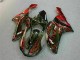 Schwarz rote Flamme 2007-2008 Kawasaki ZX6R Motorrad Verkleidung Schwarz rote Flamme 2007-2008 Kawasaki ZX6R Motorrad Verkleidung