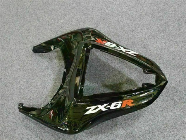 Schwarz rote Flamme 2007-2008 Kawasaki ZX6R Motorrad Verkleidung Schwarz rote Flamme 2007-2008 Kawasaki ZX6R Motorrad Verkleidung