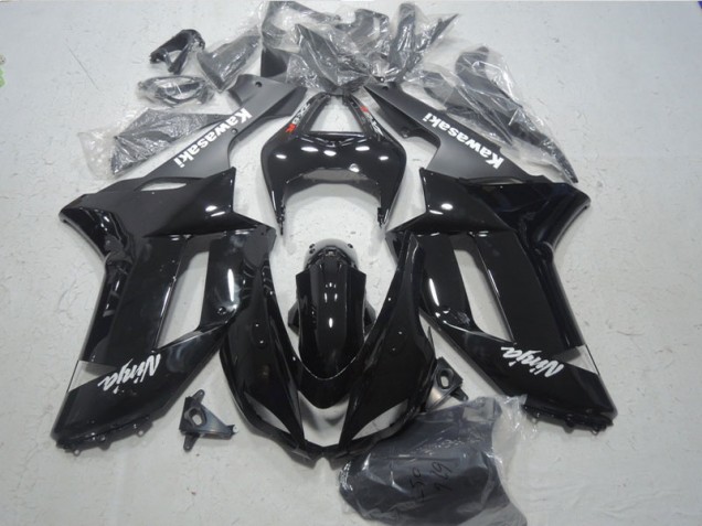 Schwarz weißer Ninja 2007-2008 Kawasaki ZX6R Motorrad Verkleidung Schwarz weißer Ninja 2007-2008 Kawasaki ZX6R Motorrad Verkleidung