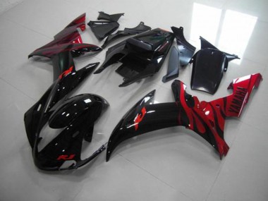 Schwarze Flamme 2002-2003 Yamaha YZF R1 Motorrad Verkleidung