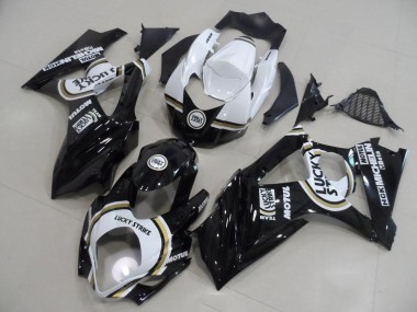 Schwarzer Lucky Strike 2007-2008 Suzuki GSXR 1000 Motorrad Verkleidung