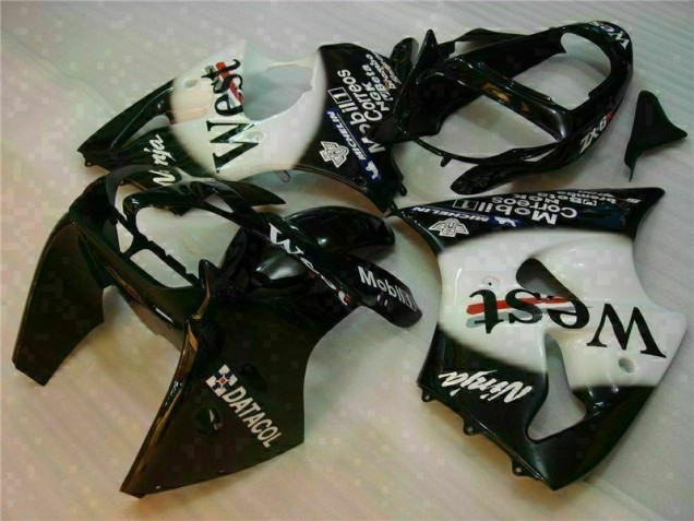 Schwarzer West Ninja 2000-2002 Kawasaki ZX6R Motorrad Verkleidung Schwarzer West Ninja 2000-2002 Kawasaki ZX6R Motorrad Verkleidung