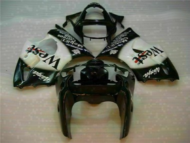 Schwarzer West Ninja 2000-2002 Kawasaki ZX6R Motorrad Verkleidung