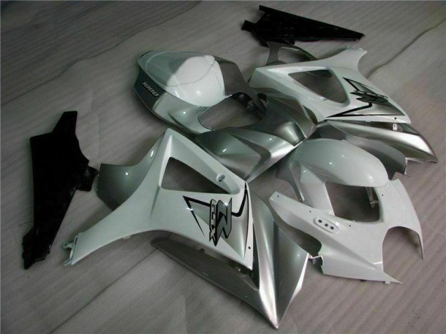 Silber Weiß 2007-2008 Suzuki GSXR 1000 Motorrad Verkleidung Silber Weiß 2007-2008 Suzuki GSXR 1000 Motorrad Verkleidung