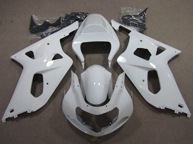 Weiß 2001-2003 Suzuki GSXR 600 Motorrad Verkleidung Weiß 2001-2003 Suzuki GSXR 600 Motorrad Verkleidung