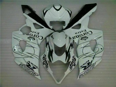 Weiß 2005-2006 Suzuki GSXR 1000 Motorrad Vollverkleidung