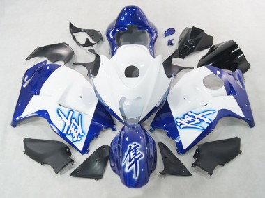Weiß Blau 1996-2007 Suzuki GSXR 1300 Hayabusa Motorrad Verkleidungen