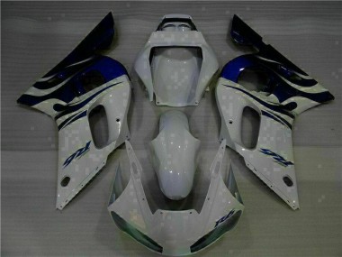 Weiß Blau 1998-2002 Yamaha YZF R6 Motorrad Verkleidungen