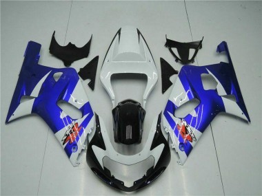 Weiß Blau 2001-2003 Suzuki GSXR 600/750 Motorrad Verkleidung
