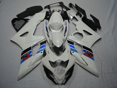 Weiß Blau 2007-2008 Suzuki GSXR 1000 Motorrad Verkleidungen