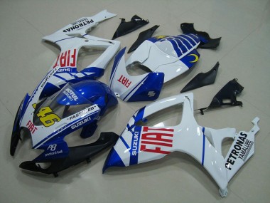 Weiß Blau Fiat 46 2006-2007 Suzuki GSXR 750 Motorrad Verkleidung