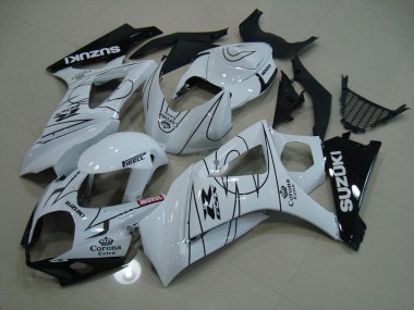 Weiß Corona 2007-2008 Suzuki GSXR 1000 Motorrad Verkleidung