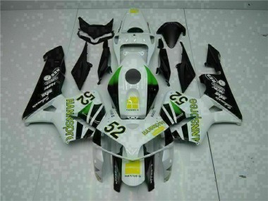 Weiß Gelb Grün 52 2005-2006 Honda CBR600RR Motorrad Verkleidung
