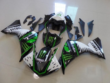 Weiß Grün Big Monster 2009-2011 Yamaha YZF R1 Motorrad Verkleidung